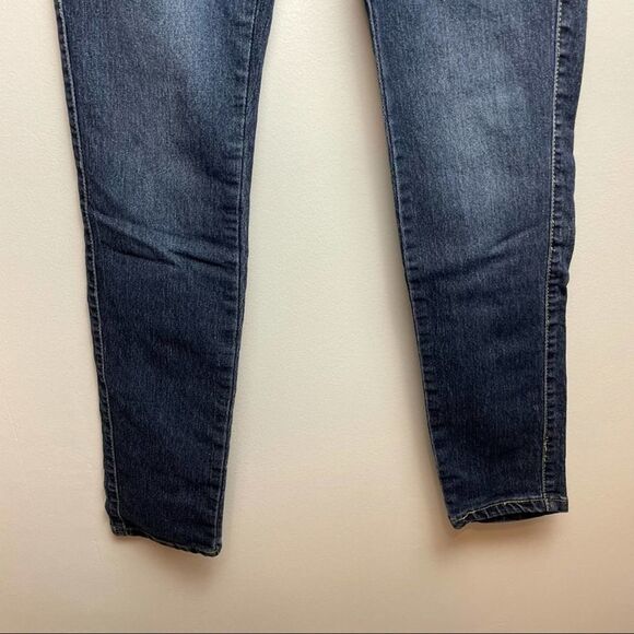 Fashion Nova Dark Wash Skinny Jeans High Waisted Cotton Blend Spandex size 7 - Picture 5 of 11